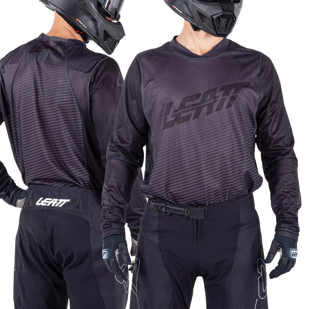 LEATT MOTOCROSS SHIRT JERSEY MOTO MX TOP 4.5 X-FLOW BLACK - ACE Race Shop