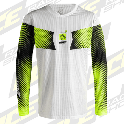 LEATT MOTOCROSS SHIRT JERSEY MOTO MX TOP 4.5 X-FLOW HATCHET WHITE - ACE Race Shop