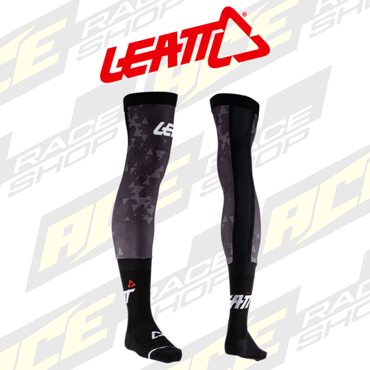 LEATT MX MOTOCROSS ENDURO KNEE BRACE SOCKS BLACK (PAIR) - ACE Race Shop