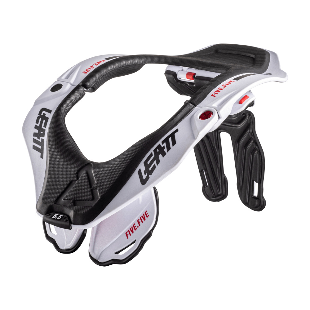 LEATT NECK BRACE MOTO 5.5 WHITE - ACE Race Shop