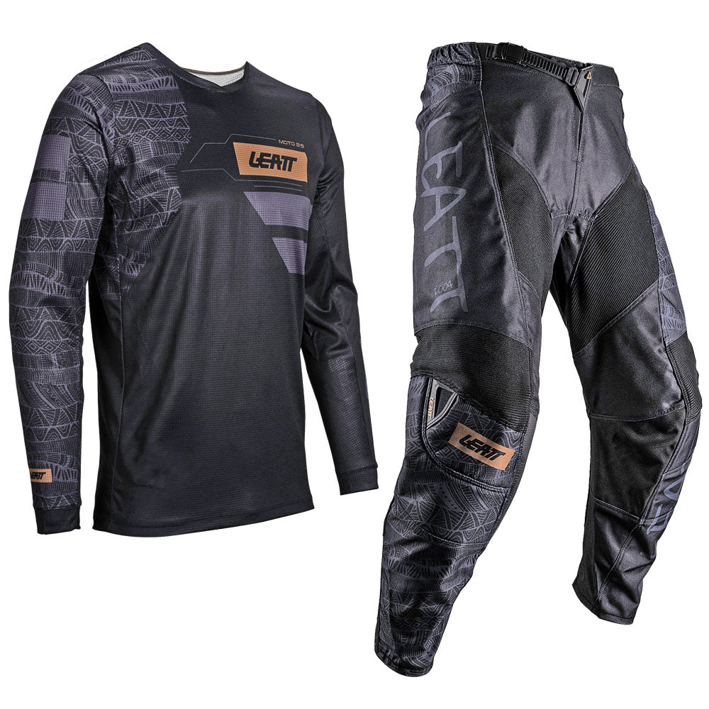 LEATT PANT AND SHIRT KIT 3.5 BLACK - ACE Race Shop