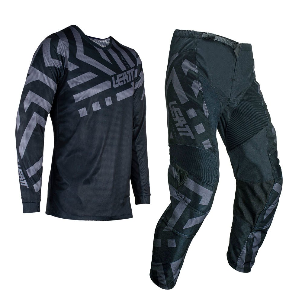 LEATT PANT AND SHIRT KIT 3.5 STEALTH - ACE Race Shop