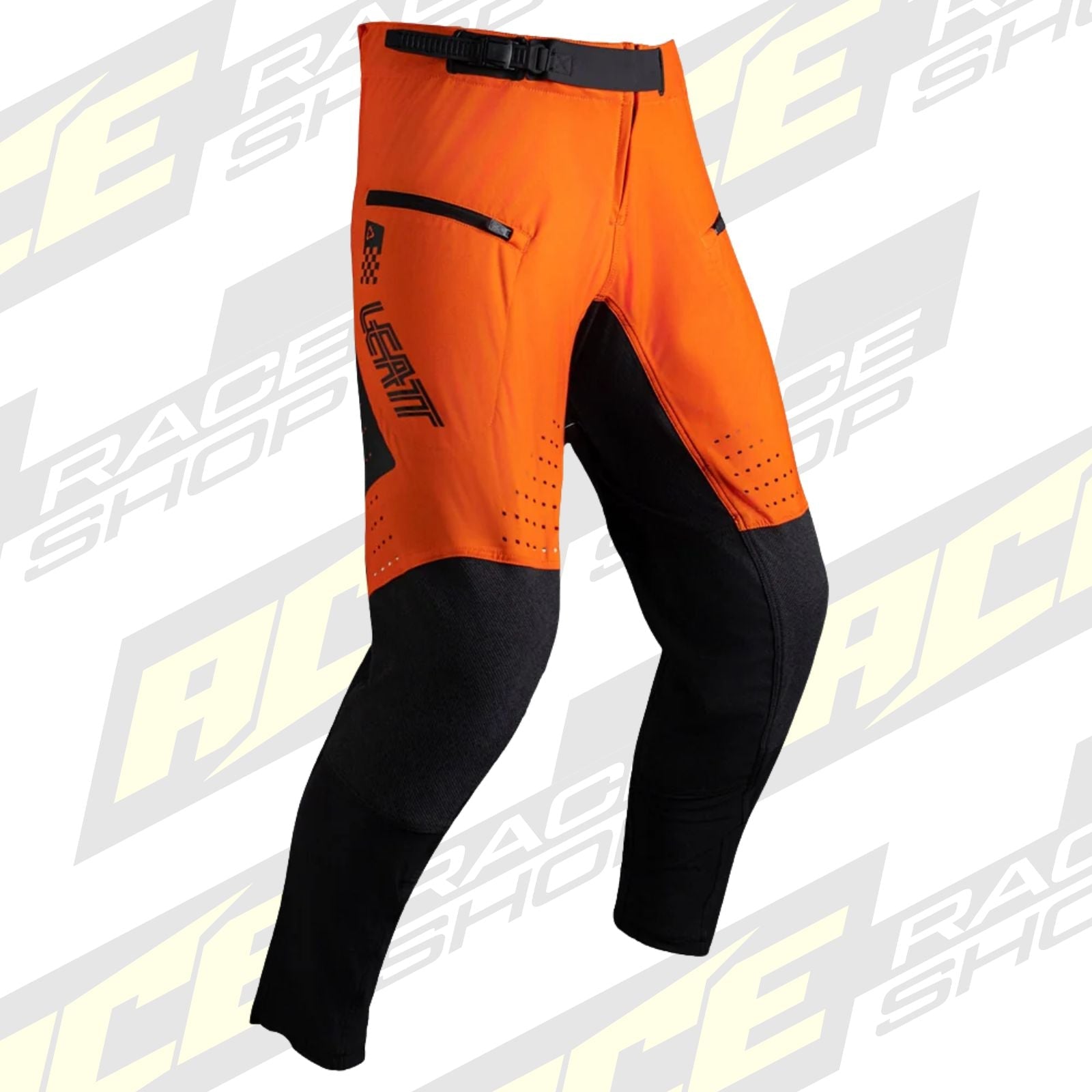LEATT PANT TROUSERS BOTTOMS MOTO 4.5 ENDURO X-FLOW ORANGE BLACK - ACE Race Shop
