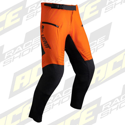 LEATT PANT TROUSERS BOTTOMS MOTO 4.5 ENDURO X-FLOW ORANGE BLACK - ACE Race Shop