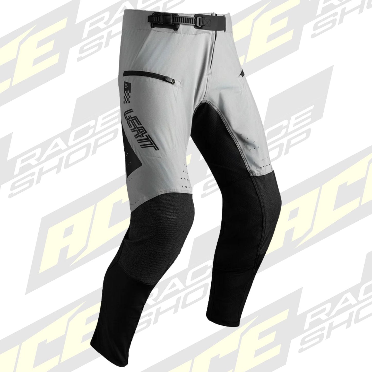 LEATT PANT TROUSERS BOTTOMS MOTO 4.5 ENDURO X-FLOW STEEL GREY BLACK - ACE Race Shop