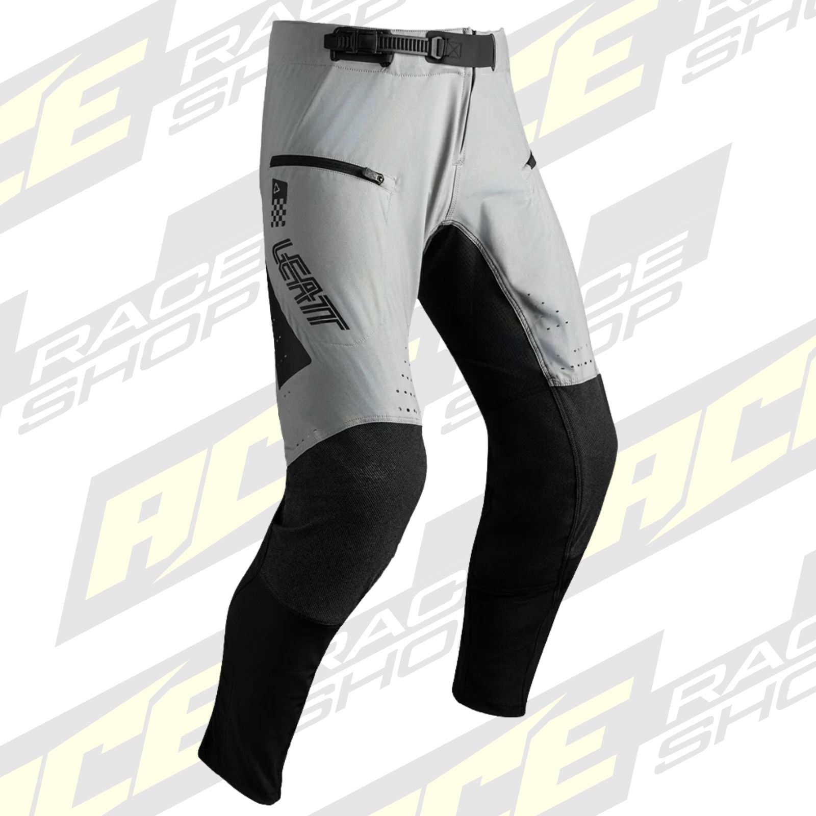 LEATT PANT TROUSERS BOTTOMS MOTO 4.5 ENDURO X-FLOW STEEL GREY BLACK - ACE Race Shop