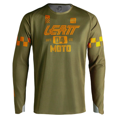 LEATT SHIRT JERSEY MOTO 4.5 ENDURO X-FLOW SPEED KHAKI BROWN - ACE Race Shop