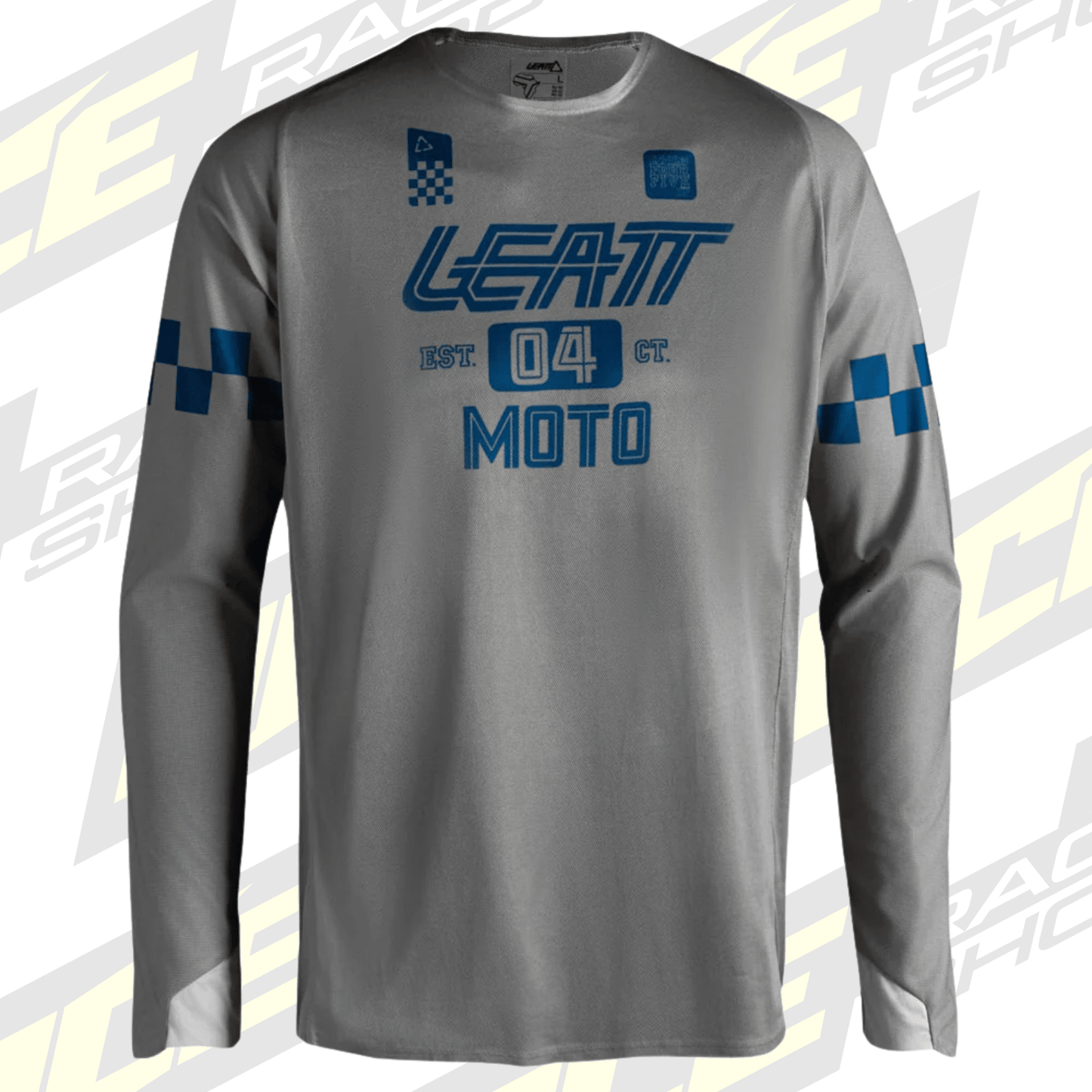 LEATT SHIRT JERSEY MOTO 4.5 ENDURO X-FLOW SPEED STEEL GREY - ACE Race Shop