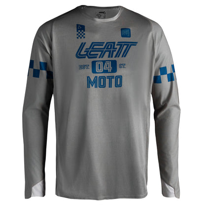 LEATT SHIRT JERSEY MOTO 4.5 ENDURO X-FLOW SPEED STEEL GREY - ACE Race Shop