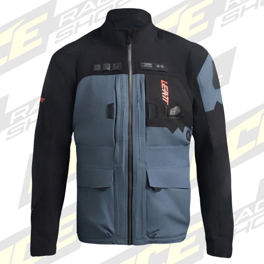 LEATT WATERPROOF ENDURO JACKET MOTO 6.5 HYDRADRI - GREY BLACK - ACE Race Shop
