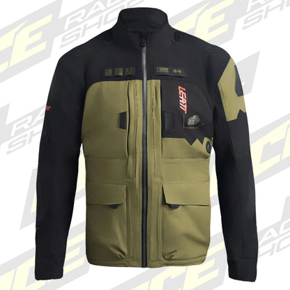 LEATT WATERPROOF ENDURO JACKET MOTO 6.5 HYDRADRI - KHAKI BROWN BLACK - ACE Race Shop