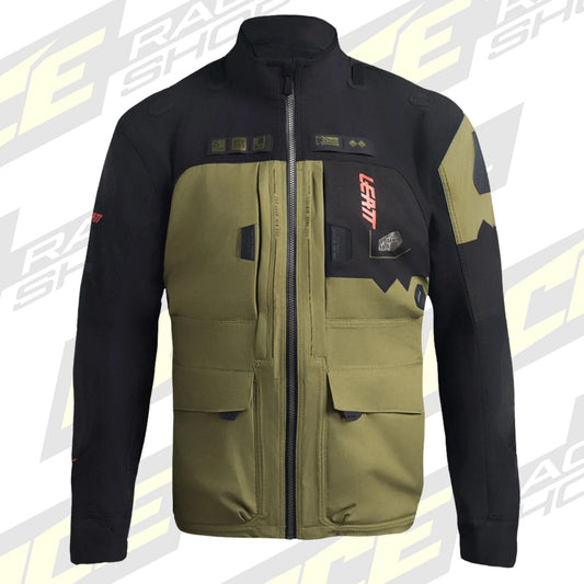 LEATT WATERPROOF ENDURO JACKET MOTO 6.5 HYDRADRI - KHAKI BROWN BLACK - ACE Race Shop