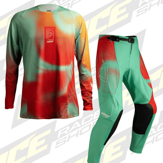 LEATT WOMENS 4.5 SHIRT & PANT KIT COMBO - TEAL GREEN - ACE Race Shop