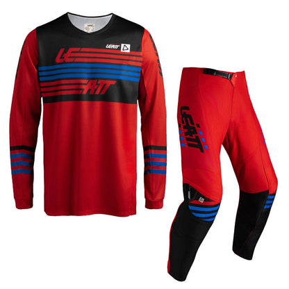 LEATT YOUTH JUNIOR MOTOCROSS ENDURO MX PANT AND SHIRT KIT 3.5 STRIPES RED - ACE Race Shop
