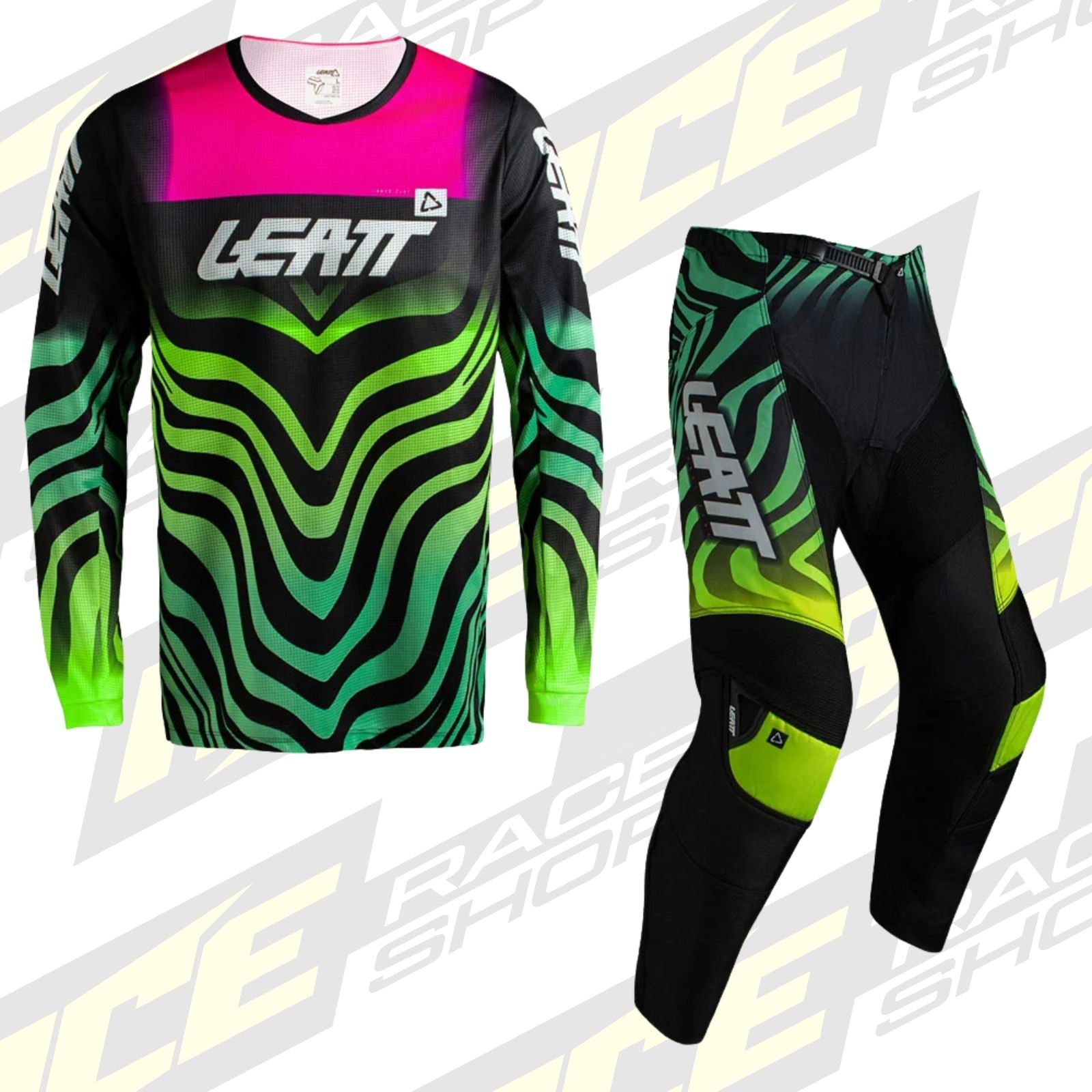 LEATT YOUTH JUNIOR MOTOCROSS ENDURO MX PANT AND SHIRT KIT 3.5 - TIGER PINK - ACE Race Shop