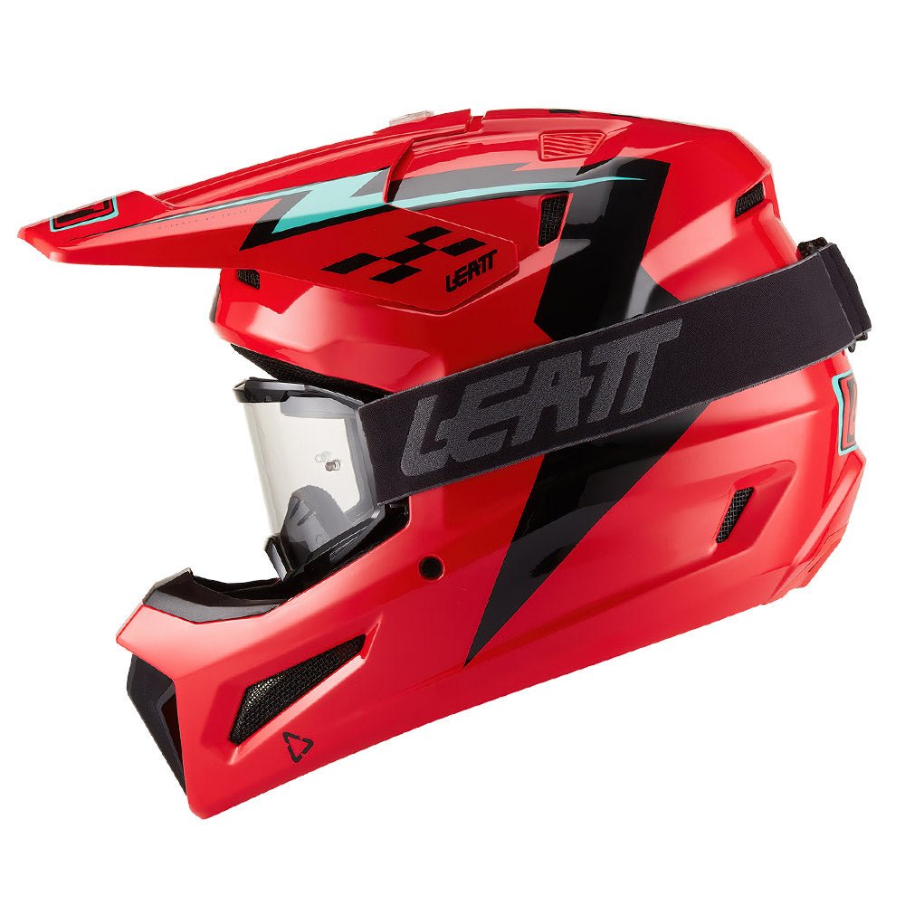 LEATT YOUTH KIDS MOTOCROSS ENDURO MX OFFROAD HELMET MOTO 3.5 - RED JUNIOR - ACE Race Shop
