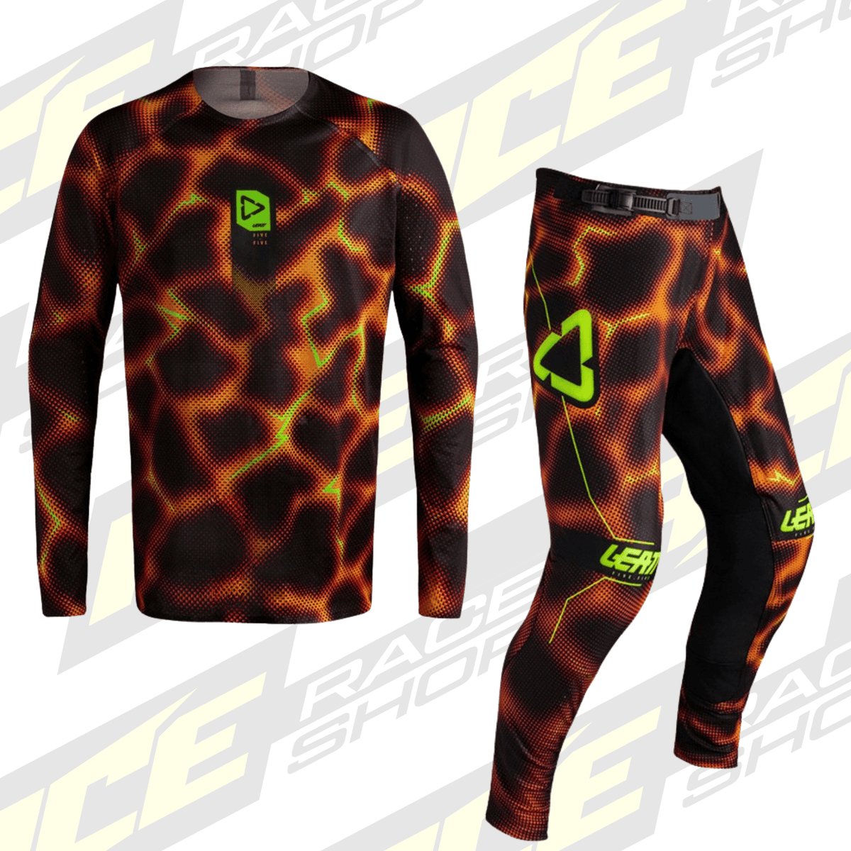 LEATT YOUTH KIDS MOTOCROSS ENDURO SHIRT & PANT KIT COMBO - ORANGE - ACE Race Shop