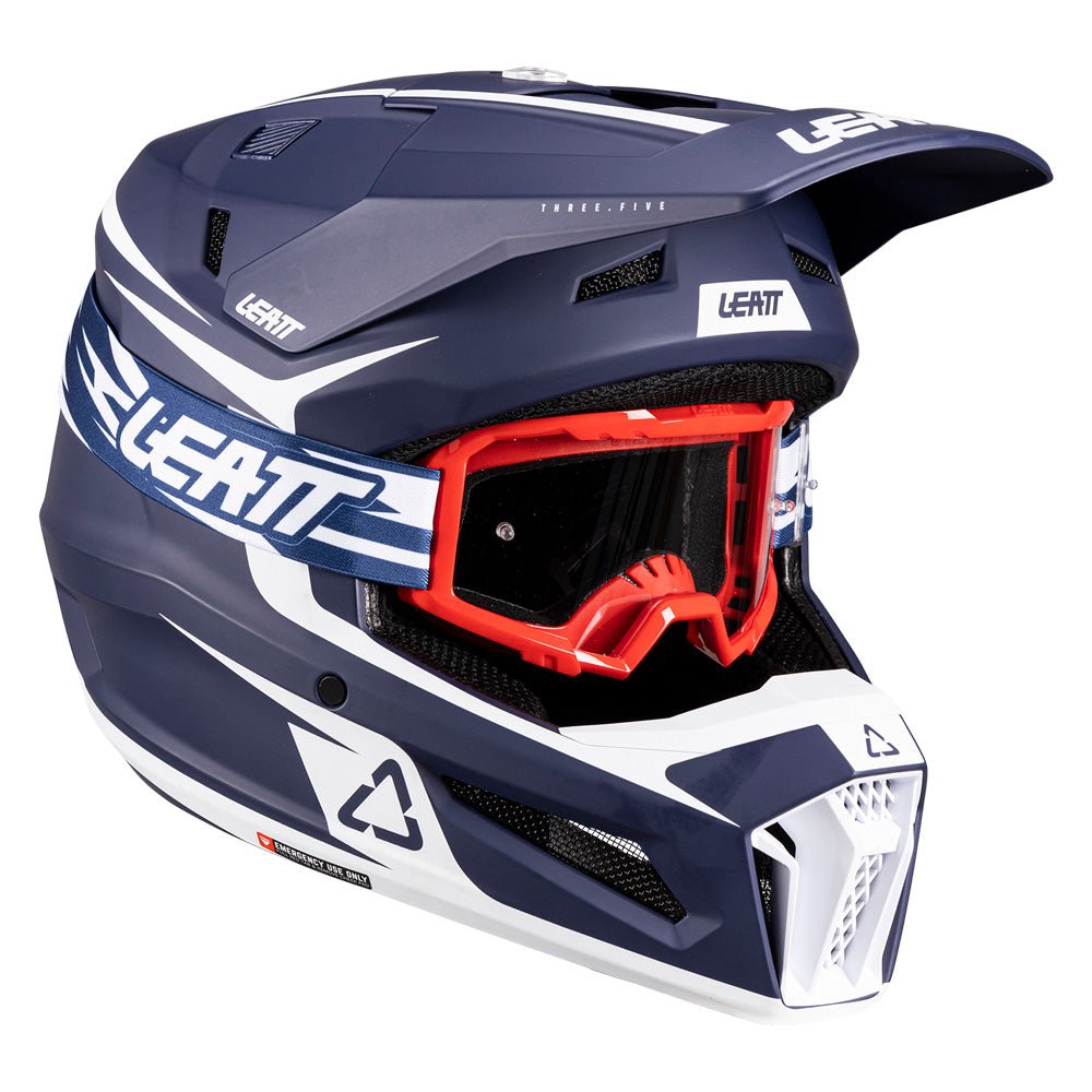 LEATT YOUTH MOTOCROSS ENDURO MX KIDS HELMET MOTO 3.5 - BLUE JUNIOR - ACE Race Shop