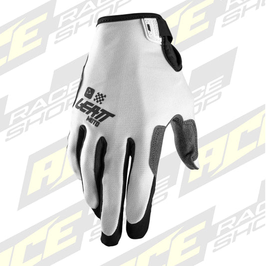 LEATT YOUTH MOTOCROSS ENDURO MX MTB BMX KIDS GLOVE MOTO 1.5 JUNIOR WHITE - ACE Race Shop