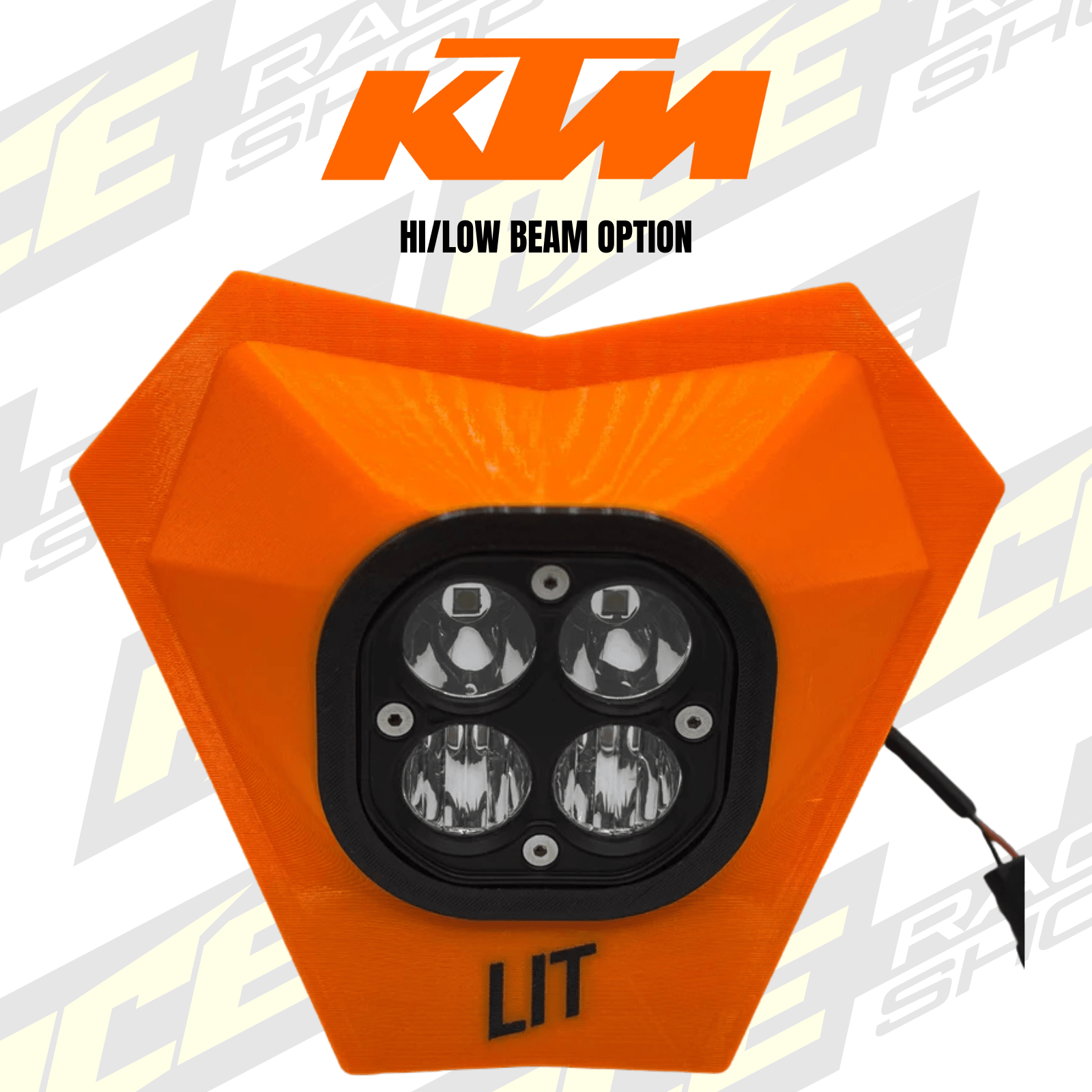 LIT ENDURO HEAD LIGHT KTM EXC/TPI/EXCF 2024+ (HI/LOW BEAM) - ACE Race Shop