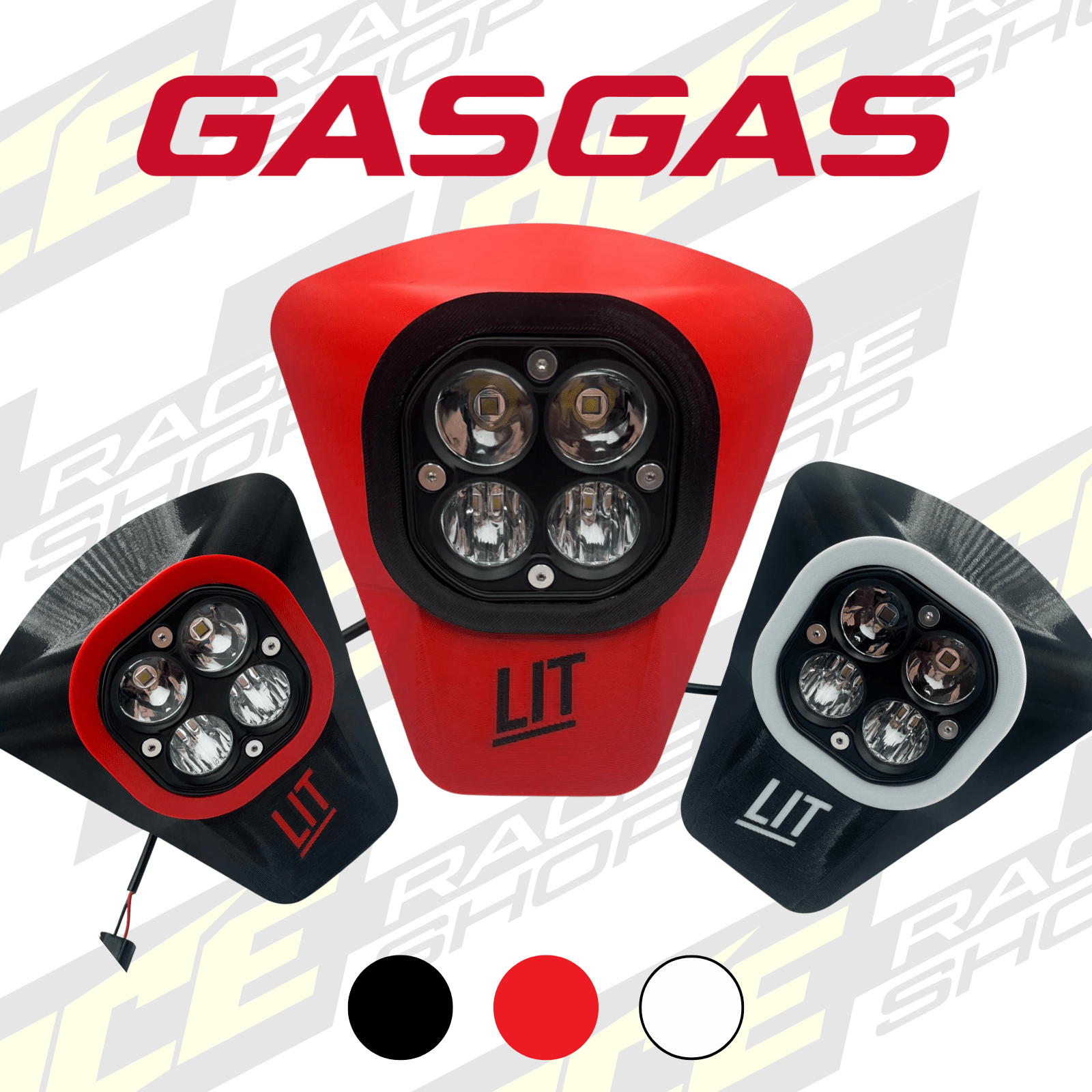 LIT ENDURO HEAD LIGHT LED GASGAS EC ECF 2024 - 2026 - ACE Race Shop