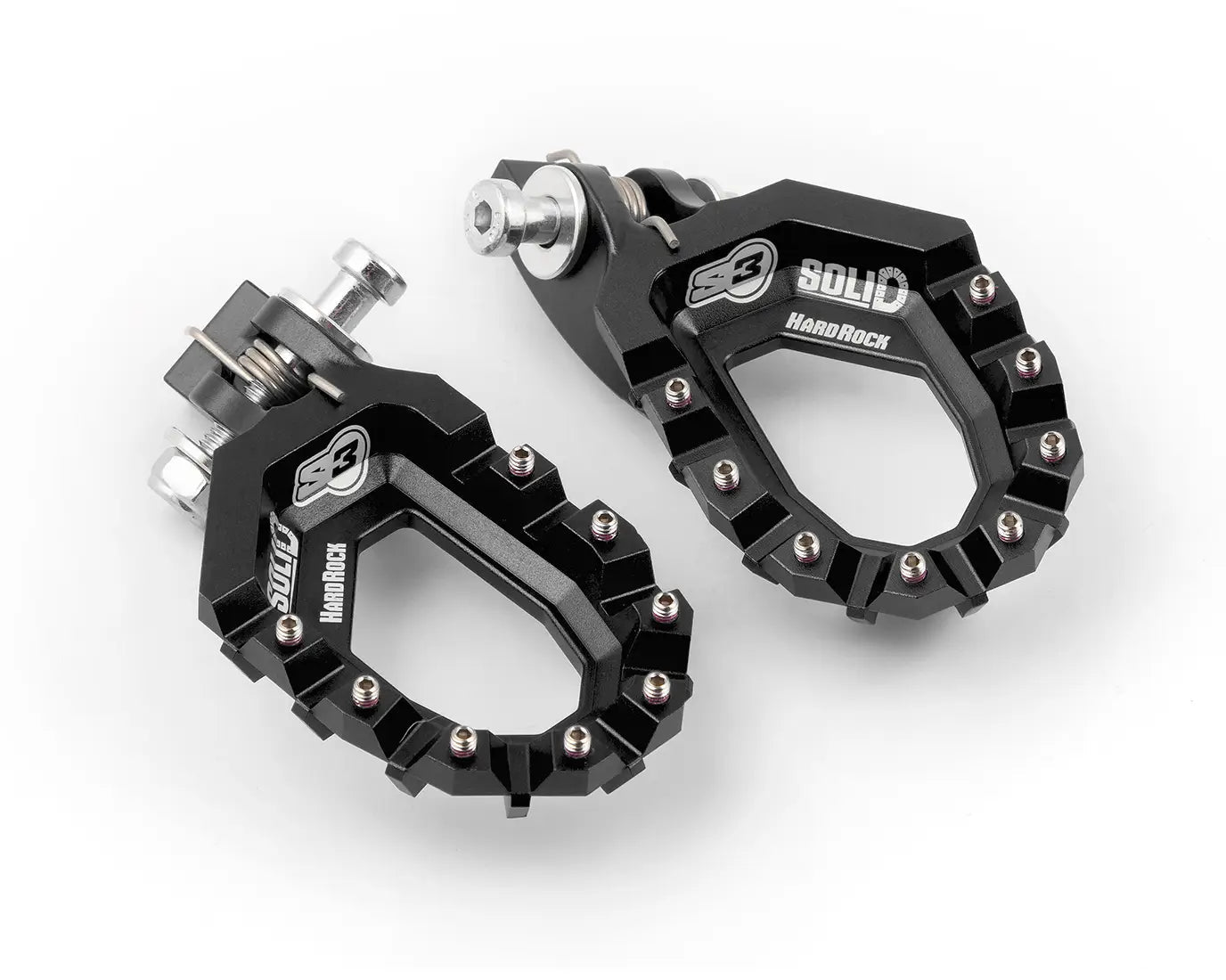 NEW – S3 Footrests Trial ‘Solid Hardrock’ – BLACK - ACE Race Shop