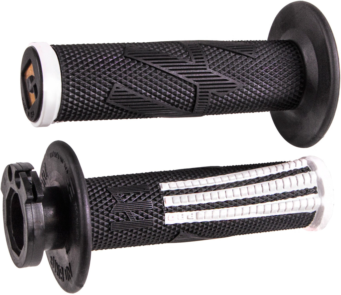 ODI EMIG2 PRO Lock On V2 Grip Black/White - ACE Race Shop