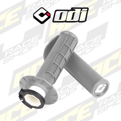 ODI Half Waffle MX Lock - On Grip Set - Grey Soft Compound - ACE Race Shop