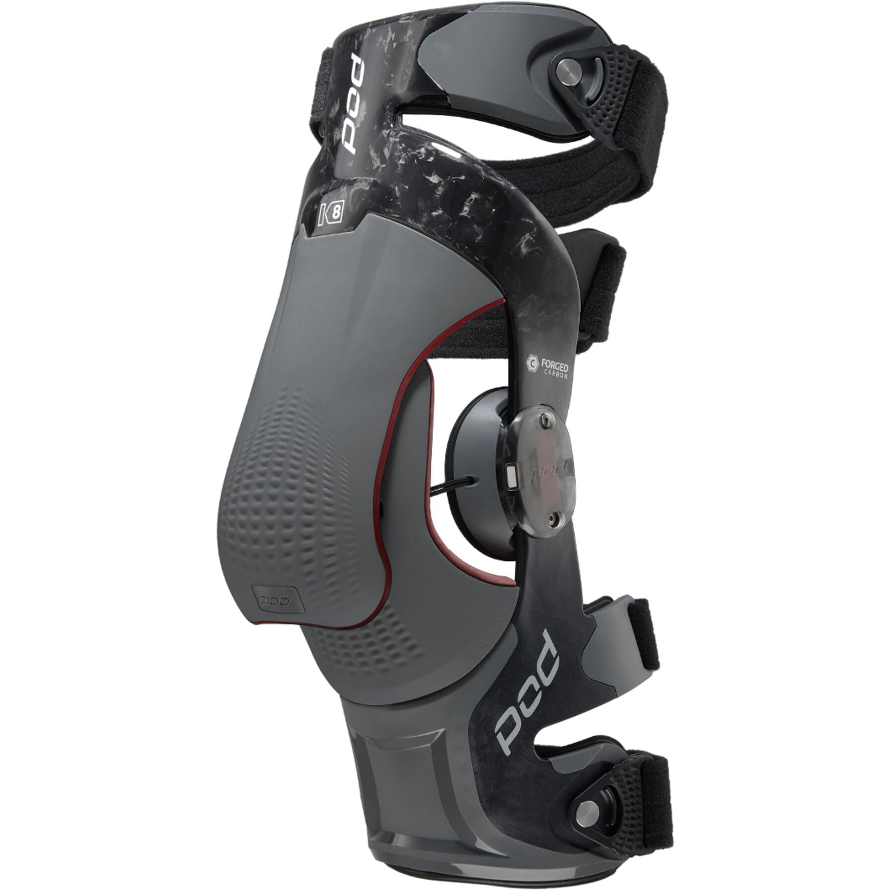 Pod K8 3.0 Knee Braces - Carbon Black and Grey Pair - Motocross & Enduro - All Sizes - ACE Race Shop