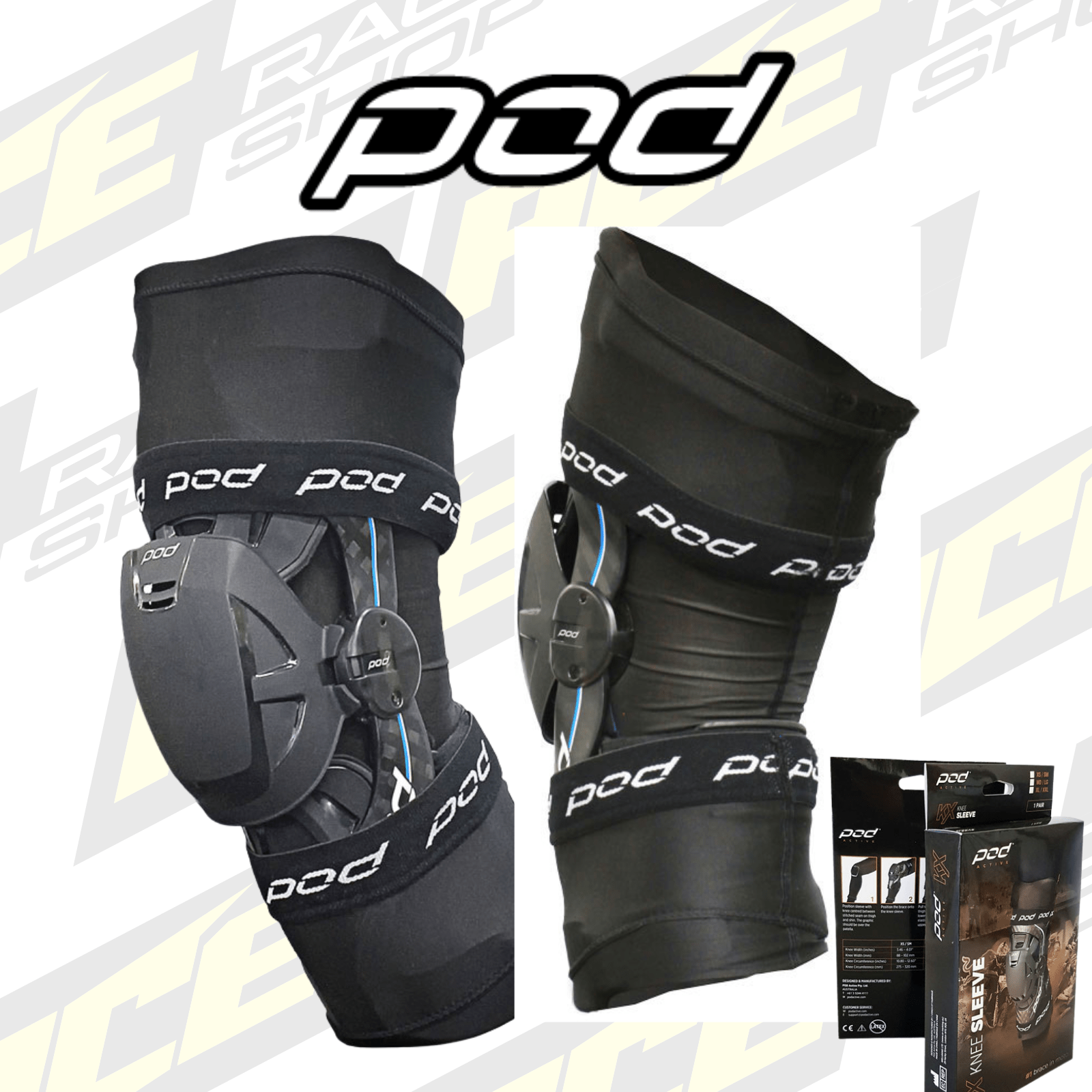 POD MX MOTOCROSS ADULT KNEE BRACE SLEEVES (PAIR) - ACE Race Shop