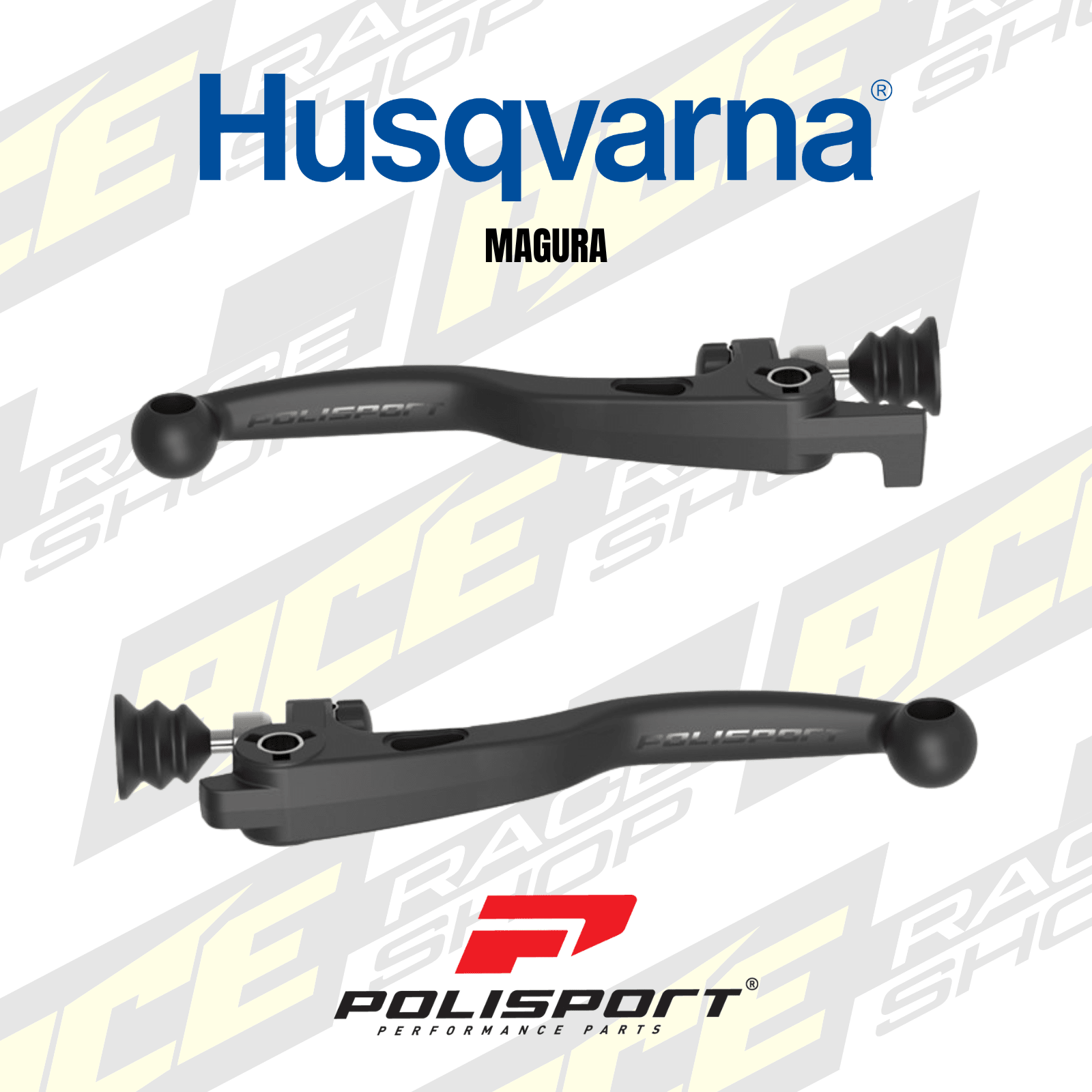 POLISPORT APT FLEXI BENDABLE LEVER KIT HUSKY TE/FE125 - 501 17 - 21 (MAGURA) - ACE Race Shop