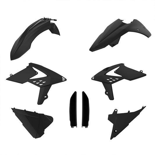 POLISPORT BOX KIT BETA 250 - 520RR 2T+4T 13 - 17 INC FORK GUARDS BLACK - ACE Race Shop