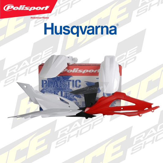 POLISPORT BOX KIT HUSQVARNA TC/TE250 - 510 09 - 10 WHITE/RED - ACE Race Shop