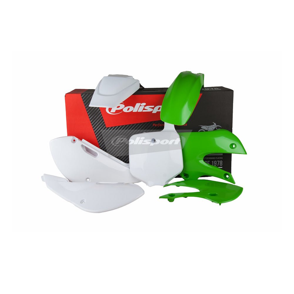 POLISPORT BOX KIT KAWASAKI KX65 00 - 23 GREEN - ACE Race Shop