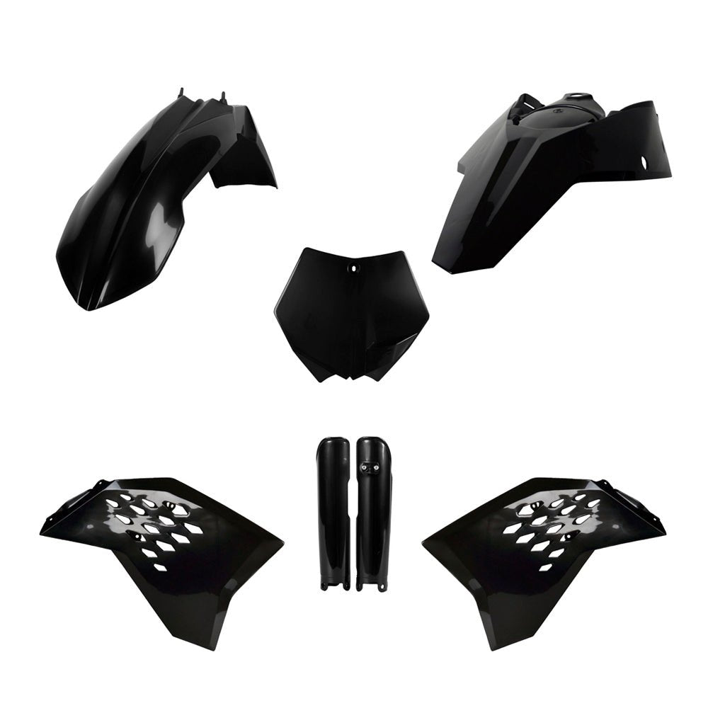 POLISPORT BOX KIT KTM SX/SXF 2007 INC FORK GUARDS BLACK - ACE Race Shop