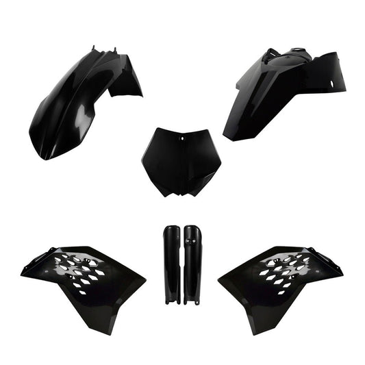 POLISPORT BOX KIT KTM SX/SXF 2007 INC FORK GUARDS BLACK - ACE Race Shop