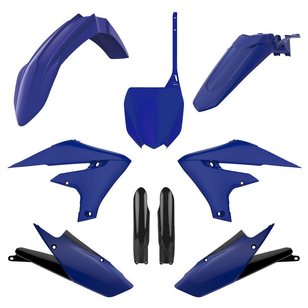 POLISPORT BOX KIT YAMAHA YZ250F 19 - 23, YZ450F 18 - 22, YZ250FX 20 - 24, YZ450FX 19 - 23, WRF>24 INC FORK GUARDS BLUE OEM22 - ACE Race Shop