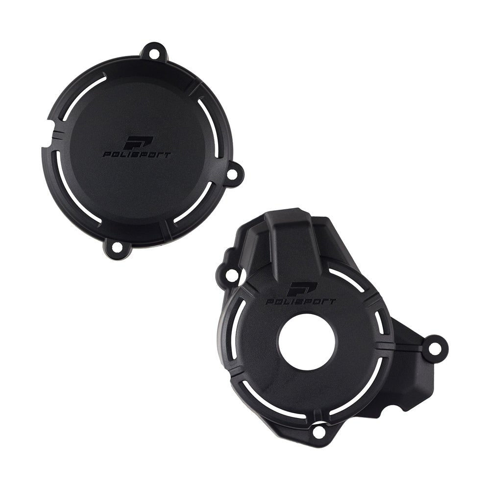 POLISPORT CLUTCH & IGNITION COVER PROTECTOR SHERCO SE - F250 - 300 24 - 25 BLACK - ACE Race Shop