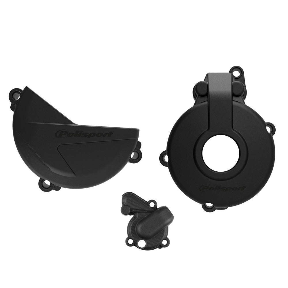 POLISPORT CLUTCH & IGNITION COVER PROTECTOR SHERCO SEF250/300 14 - 23 BLACK - ACE Race Shop