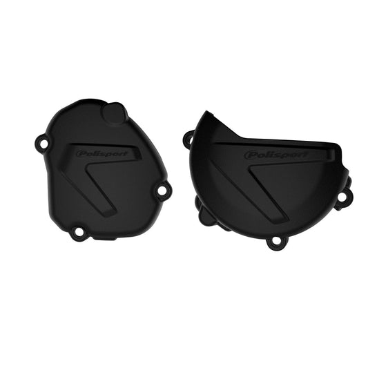 POLISPORT CLUTCH & IGNITION COVER PROTECTOR YAMAHA YZ125 08 - 24 BLACK - ACE Race Shop