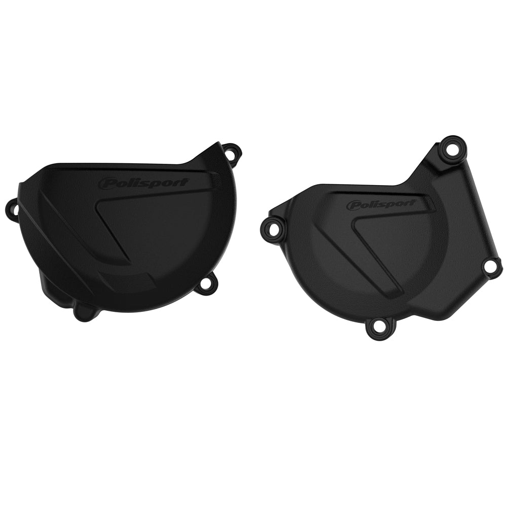 POLISPORT CLUTCH & IGNITION COVER PROTECTOR YAMAHA YZF450 15 - 17 BLACK - ACE Race Shop