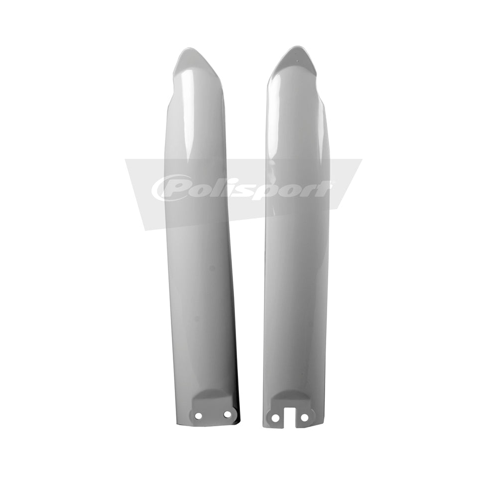 POLISPORT FORK GUARD KAWASAKI KX125 - 250 94 - 03, KX500 94 - 04 WHITE - ACE Race Shop