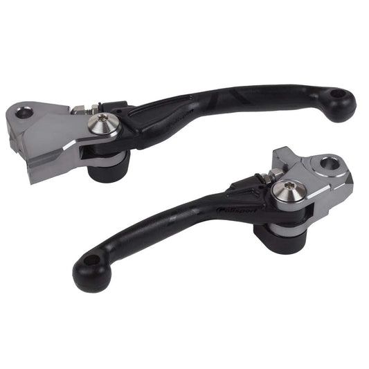 POLISPORT PIVOT LEVERS HUSKY TC/FC125 - 450 2018, TE/FE/TX/FX125 - 501 18 - 21 (MAGURA) BLACK (R) - ACE Race Shop