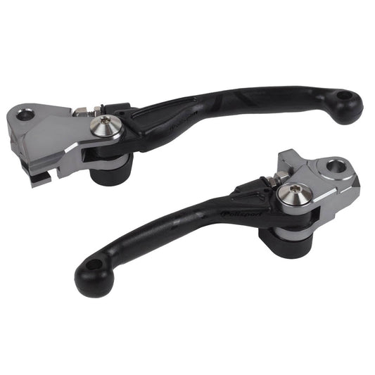 POLISPORT PIVOT LEVERS KAW/YAM YZ125 - 250 08 - 14, YZ250F - 450F 07 - 08, KX250F 13 - 20, KX450F 13 - 18 BLACK - ACE Race Shop