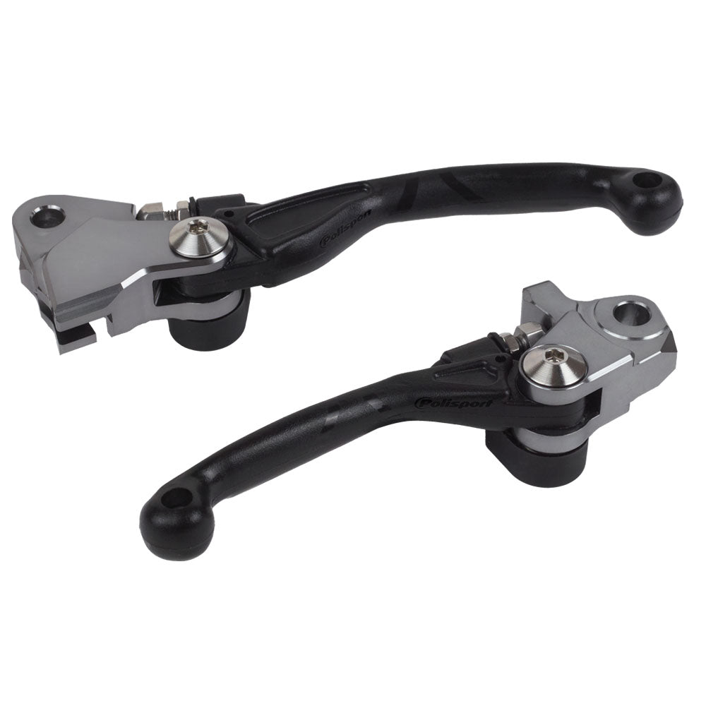 POLISPORT PIVOT LEVERS YAMAHA YZ125 - 250 15 - 23, YZ250F - 450F 09 - 23, YZ250FX 20 - 23, YZ450FX 19 - 23 BLACK - ACE Race Shop