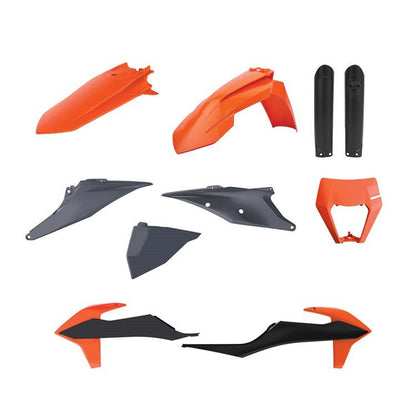 POLISPORT PLASTIC BOX KIT ENDURO INC FORK GUARDS & HEADLIGHT MASK KTM EXC/EXC - F 20 - 23 - ACE Race Shop