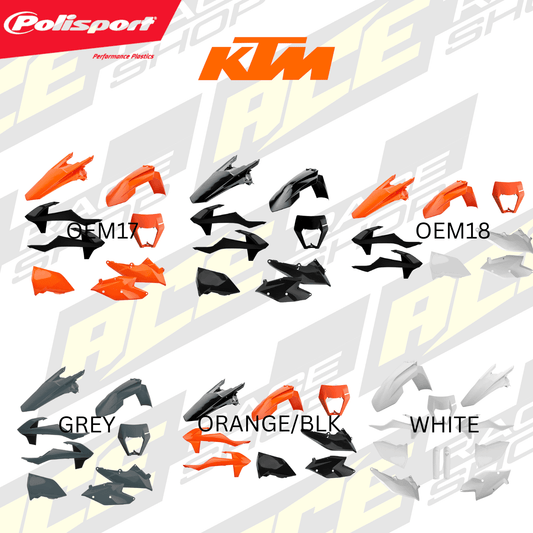 POLISPORT PLASTIC BOX KIT ENDURO WITH HEADLIGHT MASK KTM EXC/EXC - F 17 - 19 - ACE Race Shop