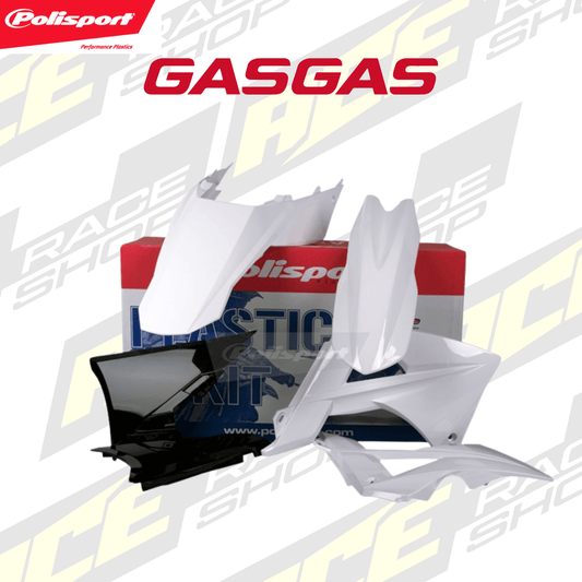 POLISPORT PLASTIC BOX KIT GAS GAS EC/ECE/ECF 2011 WHITE - ACE Race Shop