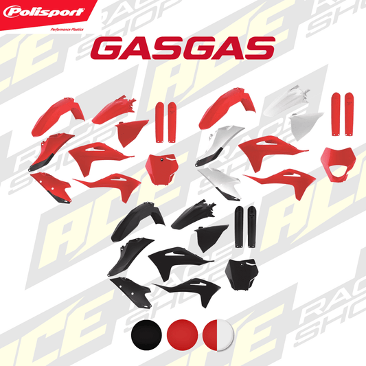POLISPORT PLASTIC BOX KIT GAS GAS MC125 - 250, MC250F - 450F 21 - 23 - ACE Race Shop