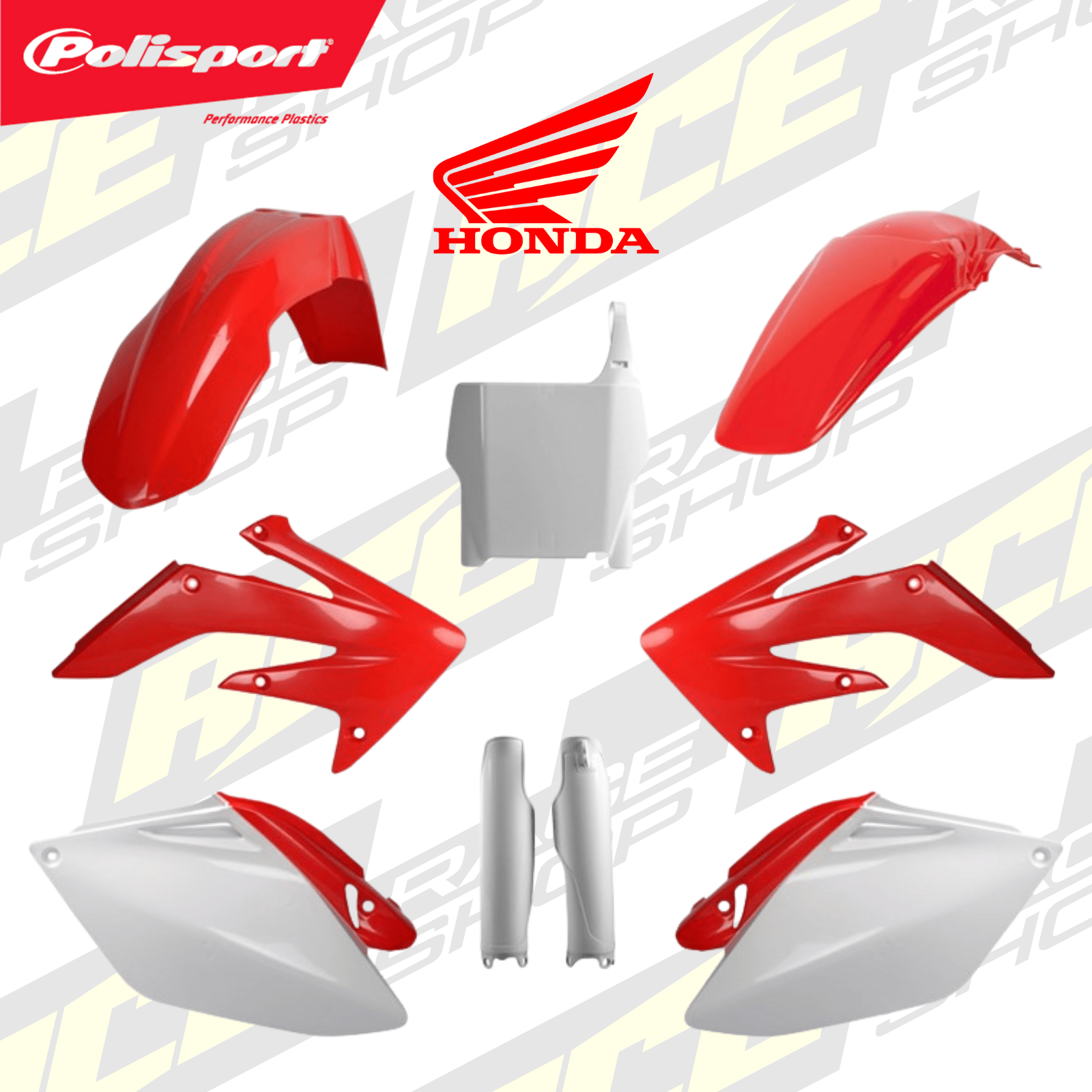 POLISPORT PLASTIC BOX KIT HONDA CRF250R 06 - 07 STANDARD - ACE Race Shop
